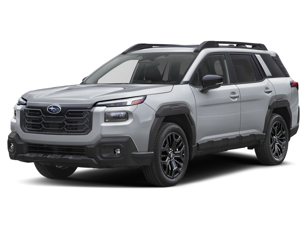 2026 Subaru Outback Limited in Ice Silver Metallic — front three-quarter view