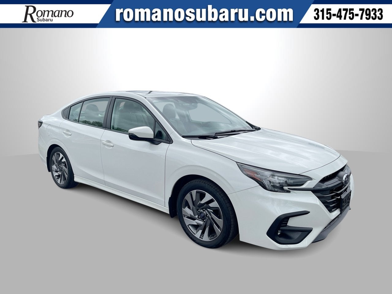 2024 Subaru Legacy Limited in Crystal White Pearl — front three-quarter view