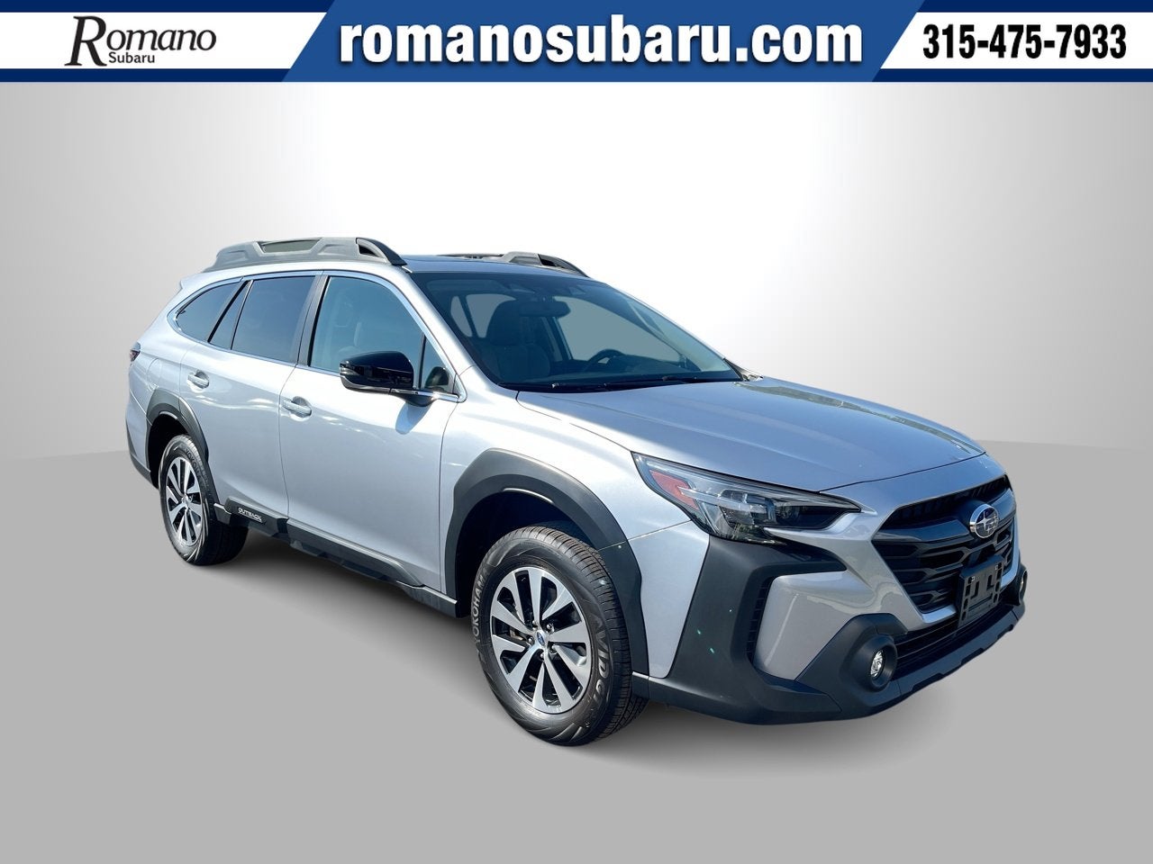 2024 Subaru Outback Premium in Ice Silver Metallic — front three-quarter view
