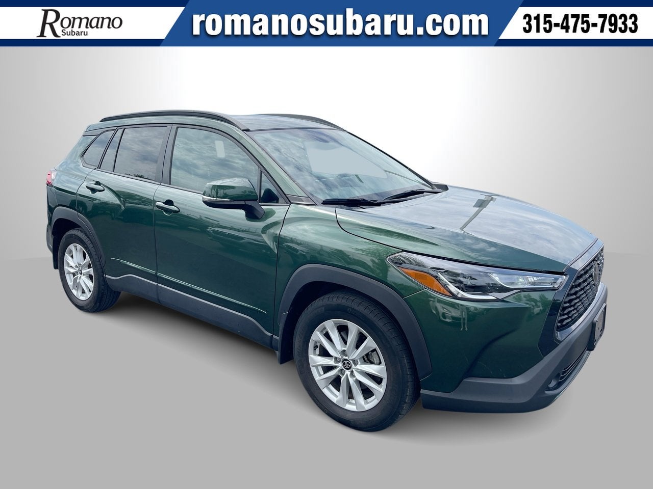 2023 Toyota Corolla Cross LE in Cypress — front three-quarter view