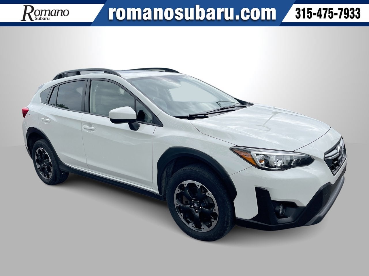 2023 Subaru Crosstrek Premium in Crystal White Pearl — front three-quarter view