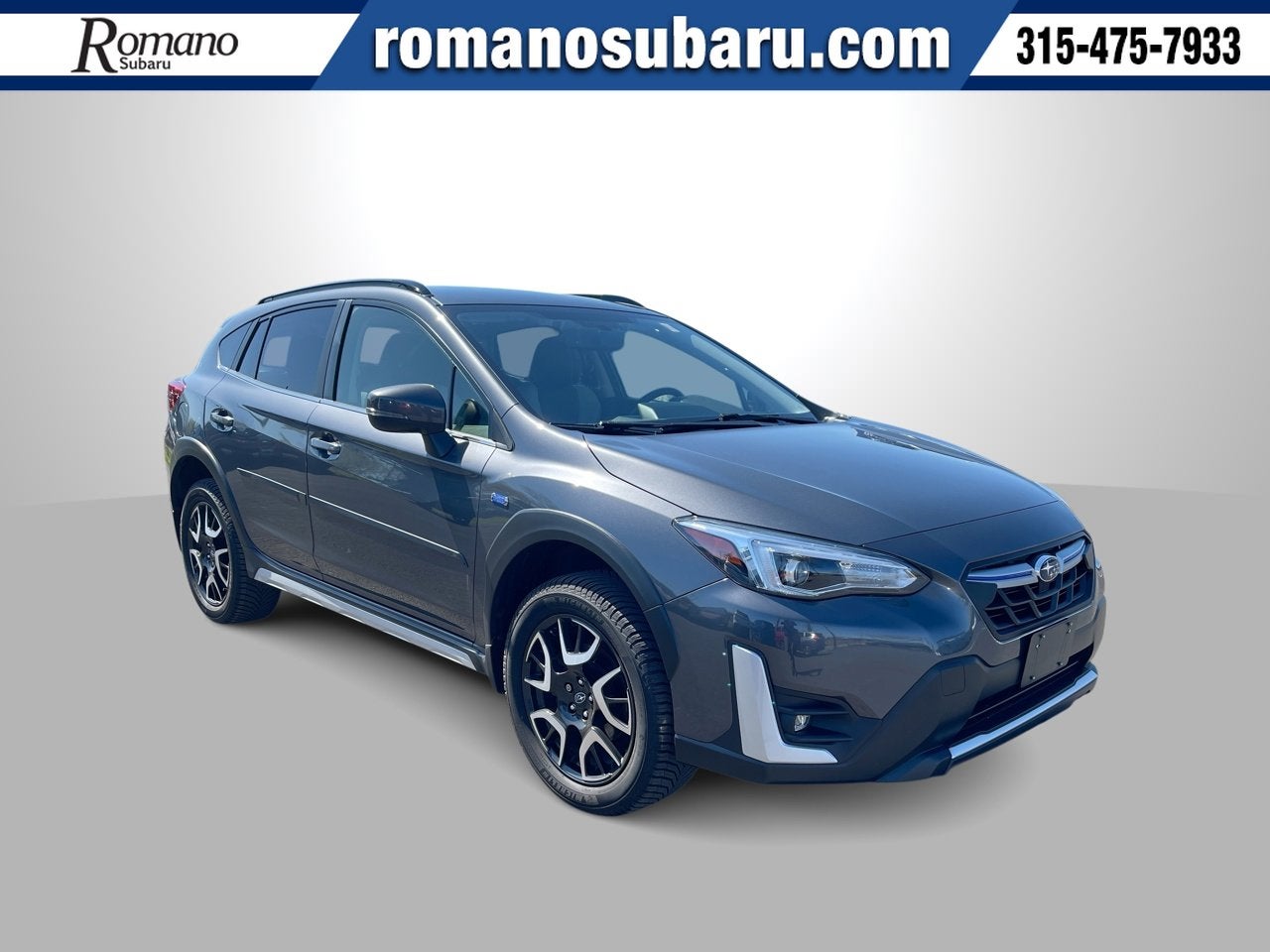 2022 Subaru Crosstrek Hybrid in Magnetite Gray Metallic — front three-quarter view