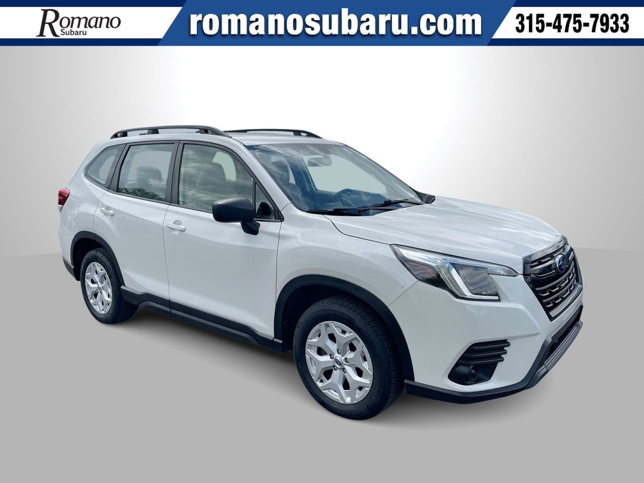 2022 Subaru Forester CVT in Crystal White Pearl — front three-quarter view