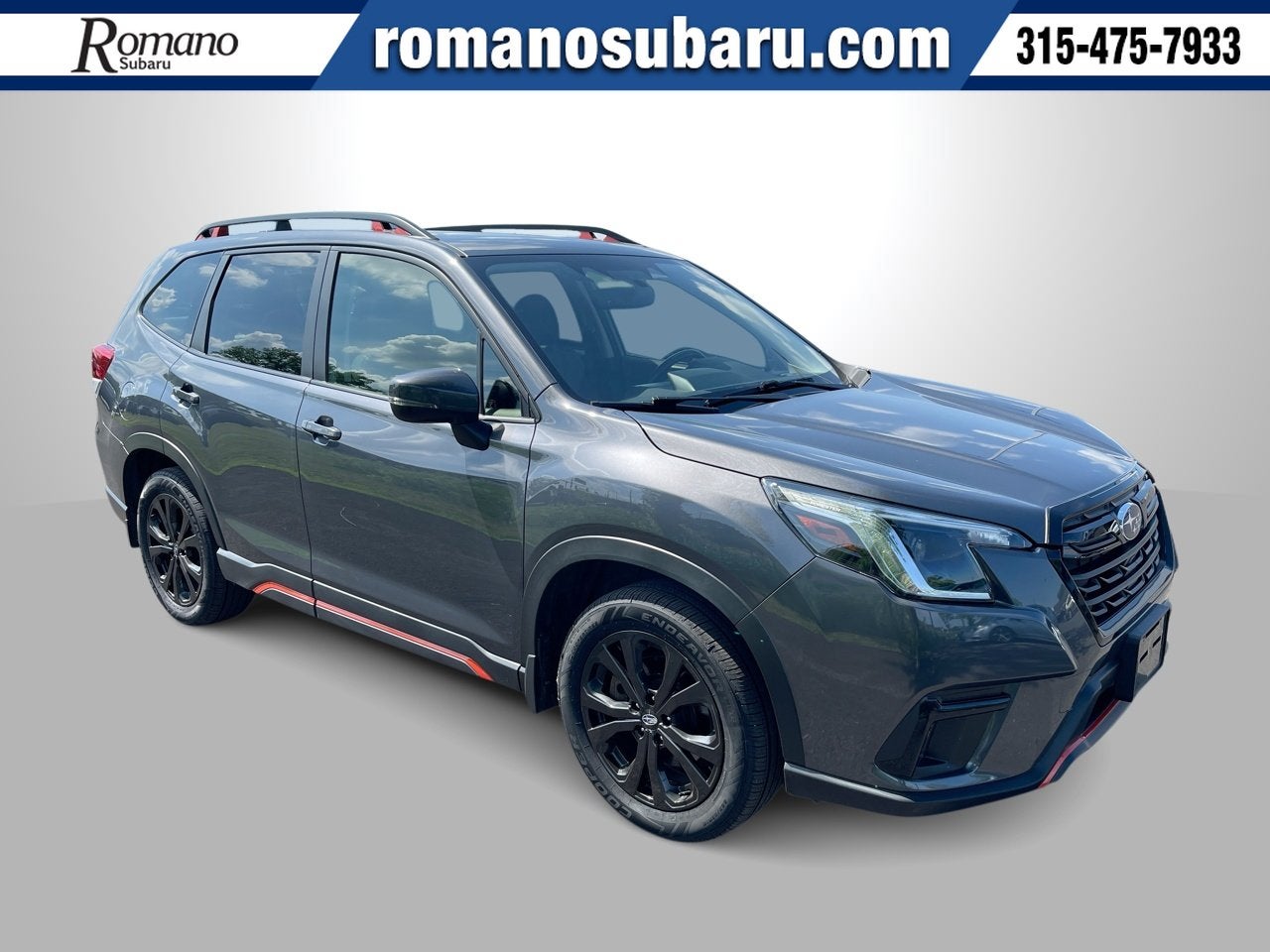 2023 Subaru Forester Sport in Magnetite Gray Metallic — front three-quarter view