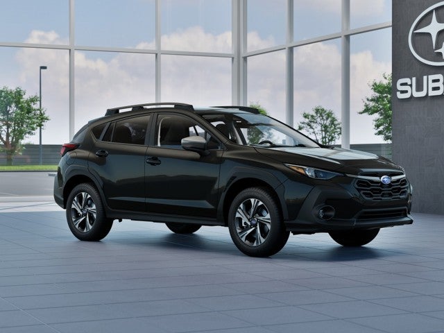 2026 Subaru CROSSTREK Premium in Crystal Black Silica — front three-quarter view