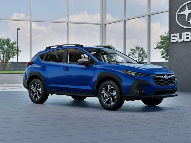 2026 Subaru CROSSTREK Premium in Sapphire Blue — front three-quarter view