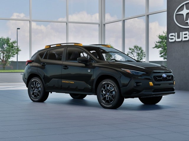 2026 Subaru CROSSTREK Wilderness in Crystal Black Silica — front three-quarter view