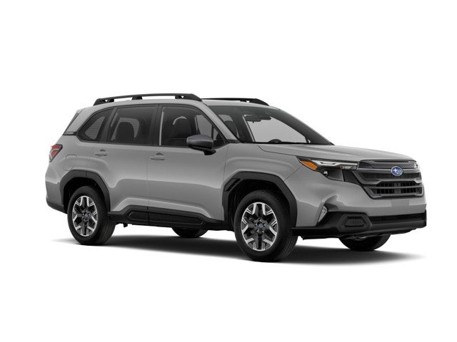 2026 Subaru FORESTER Premium in River Rock Pearl — front three-quarter view