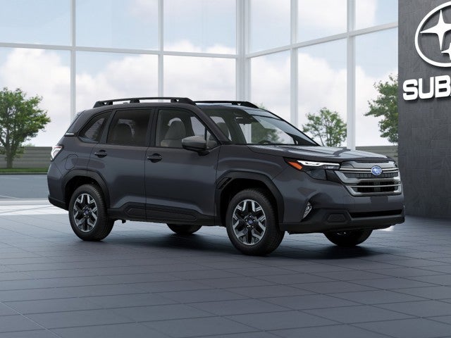2026 Subaru FORESTER Premium in Magnetite Gray Metallic — front three-quarter view