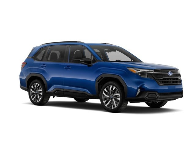 2026 Subaru FORESTER Touring in Daybreak Blue Pearl — front three-quarter view