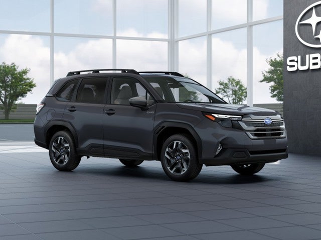 2026 Subaru FORESTER Premium Hybrid in Magnetite Gray Metallic — front three-quarter view
