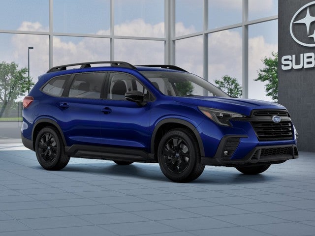 2026 Subaru ASCENT Premium 7-Passenger in Sapphire Blue Pearl — front three-quarter view