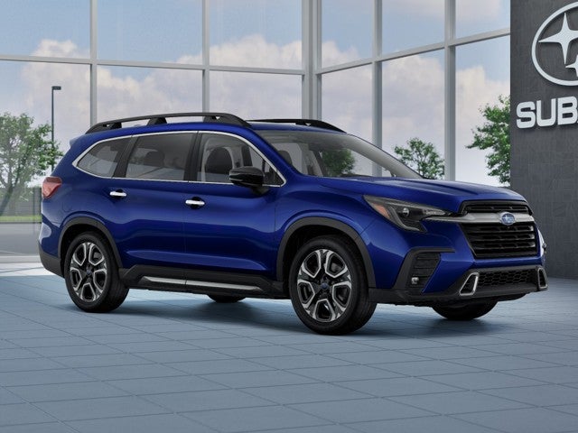 2026 Subaru ASCENT Touring 7-Passenger in Sapphire Blue Pearl — front three-quarter view
