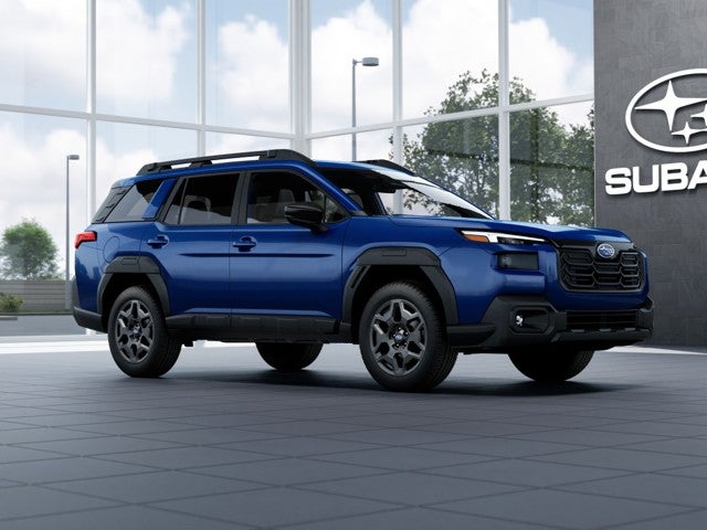 2026 Subaru OUTBACK Premium in Sapphire Blue Pearl — front three-quarter view