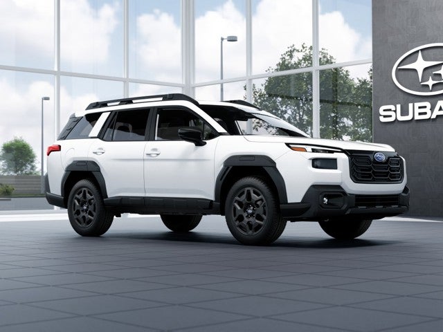 2026 Subaru OUTBACK Limited in Crystal White Pearl — front three-quarter view