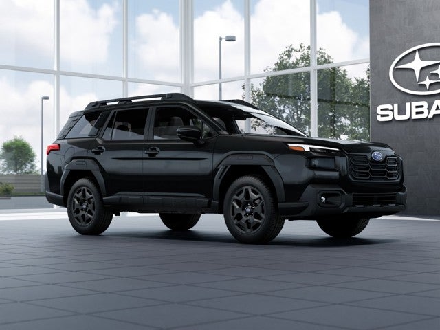2026 Subaru OUTBACK Limited in Crystal Black Silica — front three-quarter view