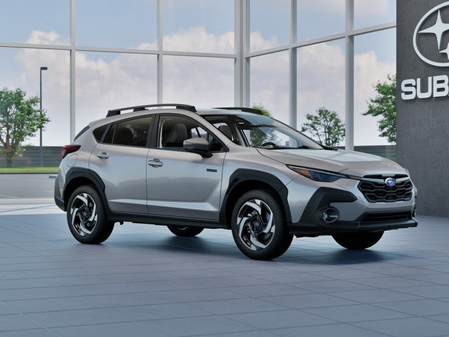 2026 Subaru CROSSTREK Limited Hybrid in Ice Silver Metallic — front three-quarter view