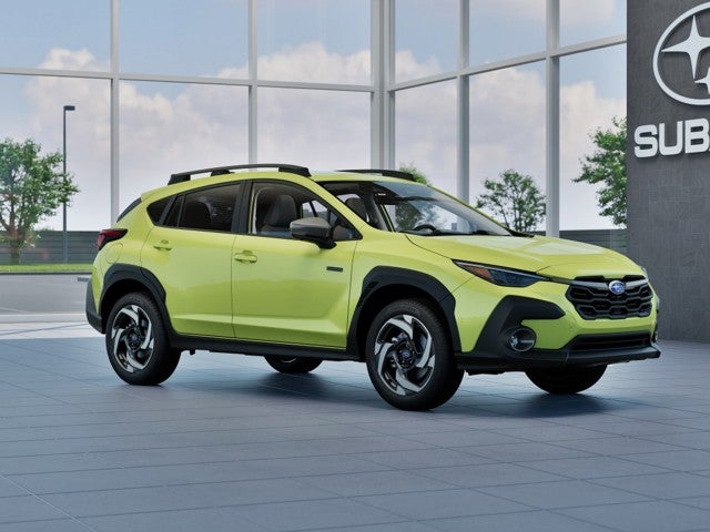 2026 Subaru CROSSTREK Limited Hybrid in Citron Yellow Pearl — front three-quarter view